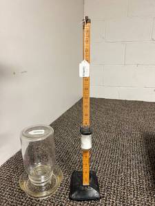 lot 308 image: Skirt Hem Marker & Glass Chicken Waterer