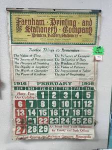 lot 330 image: 1916 Calendar