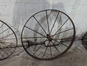 lot 242 image: 42 Steel Wheel