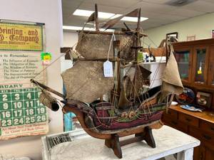 lot 381 image: 1800s Handmade Ancestory Ship