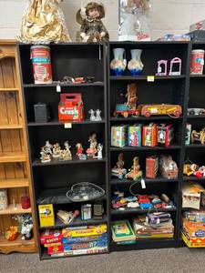 lot 394 image: 2 Black Bookcases
