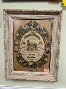 lot 437 image: Lords Prayer in German Framed
