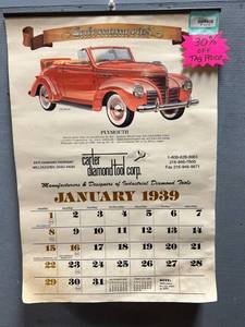 lot 445 image: 1939 Reprint Automemories Calendar