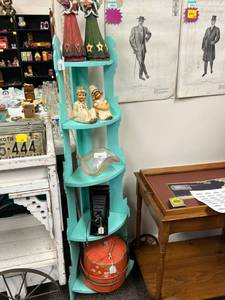 lot 448 image: Corner Shelving Unit & Everything on It