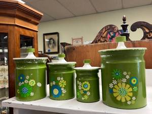 lot 454 image: Vintage Kitchen Storage Containers