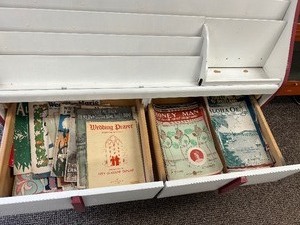 lot 93 image: 2 Drawers of Sheet Music