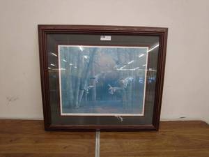 lot 17 image: Framed Signed Artwork Little La Crosse Landing by Artist