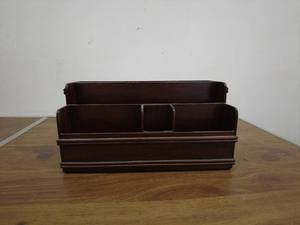 lot 56 image: Vintage Wooden Desk Organizer