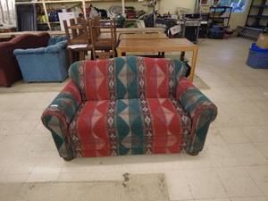 lot 90 image: Southwestern Patterned Loveseat
