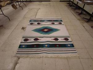 lot 115 image: Southwestern Geometric Patterned Area Rug
