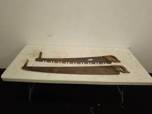 lot 230 image: Vintage Crosscut Saws Set of 2