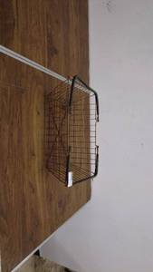 lot 122 image: Vintage Metal Wire Basket with Dual Handles