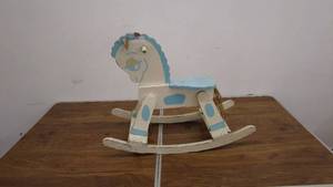 lot 135 image: Vintage Wooden Rocking Horse