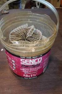 Bucket of Senco Screwgun Screws