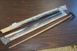 2 Pool Cues with Pool Bridge Stick