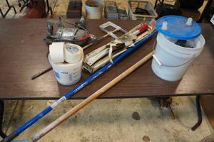 Assorted Drywall Tools - Mud Mixing Drill