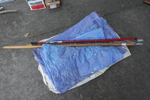 4 Paint Roller Extensions with Drop Cloth and Tarp