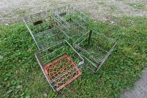 4 Metal Milk Crates