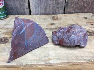 lot 158 image: 2 Pcs Red Jasper - Kalifano
