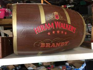 lot 201 image: Vintage Hiram Walkers Brandy - Inflatable Barrel
