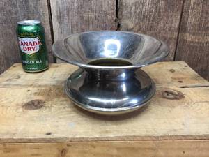 lot 210 image: Chromed Brass Spittoon