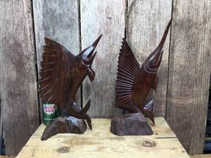 lot 215 image: 2 Ironwood Swordfish - 15 12 Tall