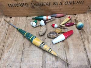 lot 235 image: Old Wooden - Cork Bobbers