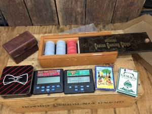 lot 248 image: Poker Chips - Cards - Electronic Pocket Poker