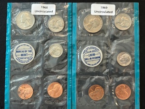 1968 and 1969 Uncirculated Mint Sets