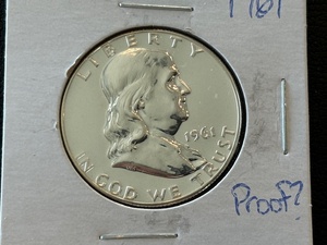 1961 Franklin Half Dollar Proof