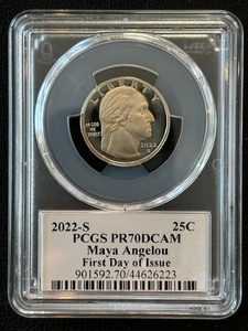 2022-S Maya Angelou Quarter Proof PCGS PR70 Deep Cameo