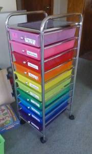 lot 7 image: 10 drawer storage cart