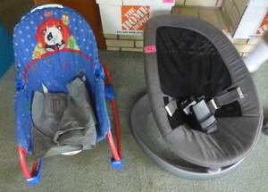 lot 42 image: Two infanttoddler seatsRockers  Nuna LEAF grow and Fisher Price