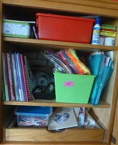 lot 47 image: 3 shelves full of supplies
