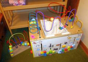 lot 86 image: 2 activity centers, larger one is 24x16x13