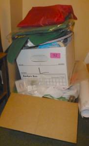 lot 92 image: Lot of craft projects, sun visors, markers, balls, pencils, etc