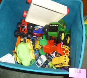 lot 110 image: Basket of trucks and tractors