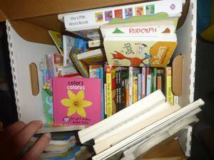 lot 113 image: Box of toddler board books