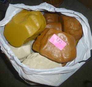 lot 122 image: garbage bag full of soft rocks