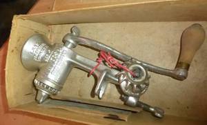 lot 229 image: Vintage meat grinder looks like new