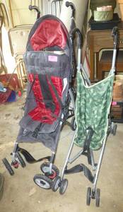 lot 247 image: Two folding strollers