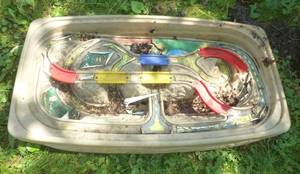 lot 265 image: Indoor outdoor hot wheels size track to play in - again just needs a good wash