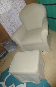 lot 63 image: GliderRocker Chair and ottoman