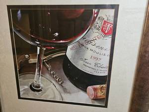 lot 78 image: Fina Art Wine Themed Dcor Print