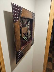 lot 41 image: Contemporary Sculptural Collage Shadowbox