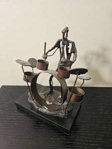 lot 83 image: Brutalist Drummer Sculpture