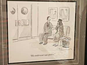 lot 57 image: Framed New Yorker Comic Illustartion by Shanahan