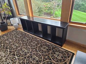 lot 76 image: Black Cubbie Sofa Console