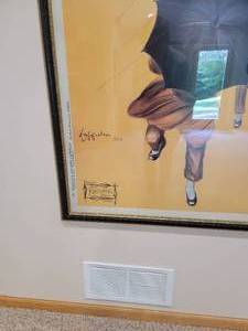 lot 12 image: French Parapluie-Revel Framed Poster Repro