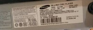lot 44A image: Samsung Blu Ray Disc Player